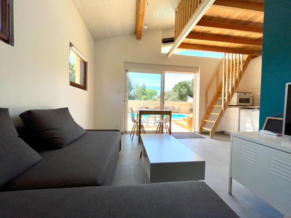 Annexe Des Pins - Studio Gite Avec Piscine & Climatisation Villeneuve-les-Beziers Luaran gambar