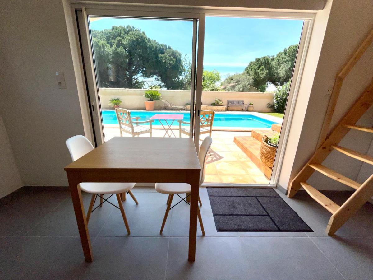 Annexe Des Pins - Studio Gite Avec Piscine & Climatisation Villeneuve-les-Beziers Luaran gambar